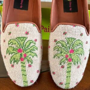 By Paige needlepoint loafers